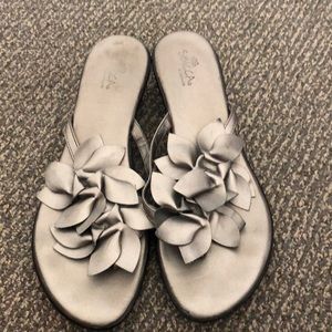 Silver sandals
